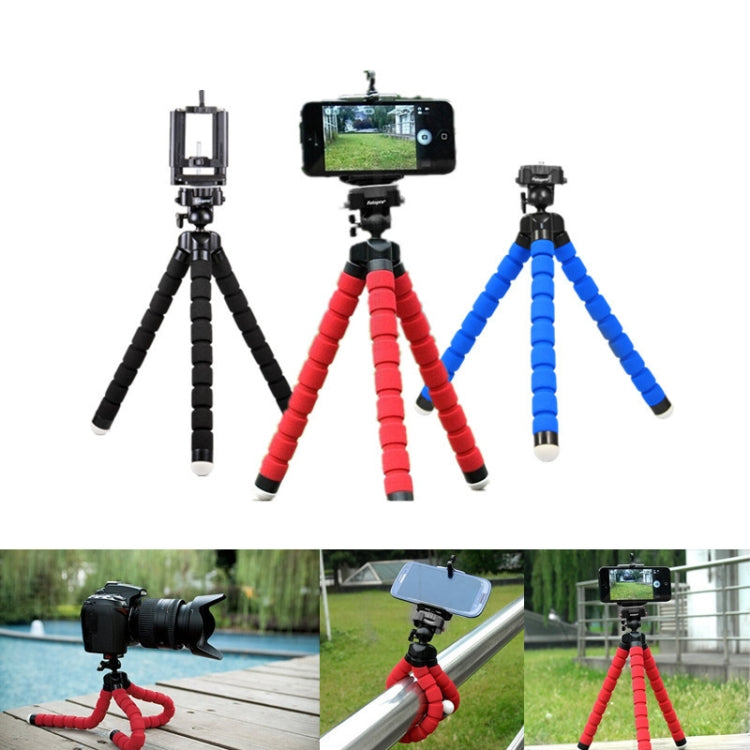 5 PCS Octopus Photography Sponge Mobile Phone Stand Portable Lazy Adjustable Vibrato Live Tripod Stand(Black) - Stand by buy2fix | Online Shopping UK | buy2fix