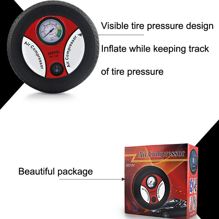DC12V 12A Car Portable Air Pump Electric Car Tire Pump, Specification： 16-cylinder Small Motor by buy2fix