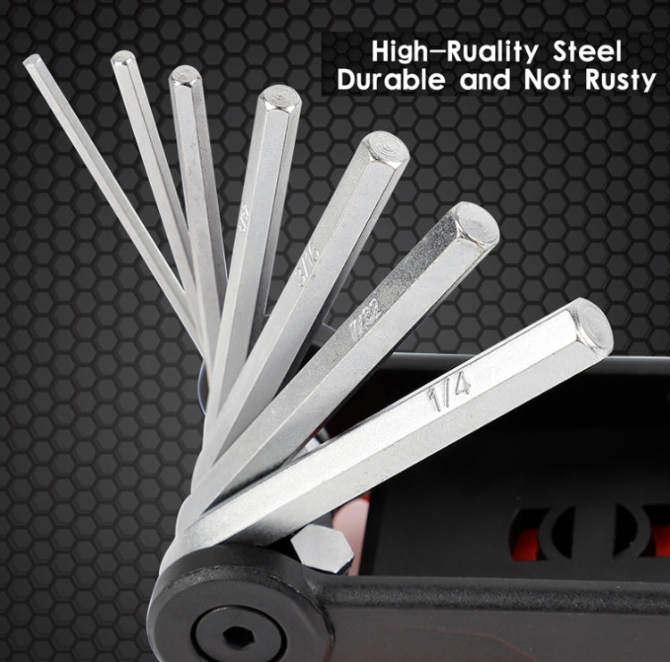West Biking 16 In 1 Bicycle Repair Tool Multi-Function Wrench Hex Tool Riding Equipment(Black Yellow) - Maintenance tools by West Biking | Online Shopping UK | buy2fix