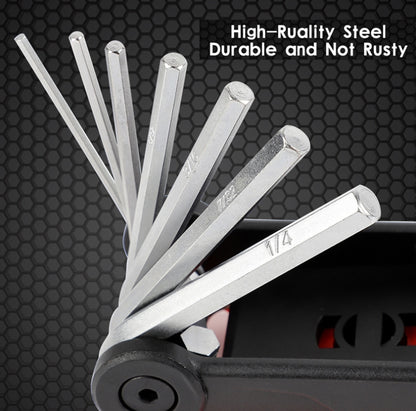 West Biking 16 In 1 Bicycle Repair Tool Multi-Function Wrench Hex Tool Riding Equipment(Black Yellow) - Maintenance tools by West Biking | Online Shopping UK | buy2fix