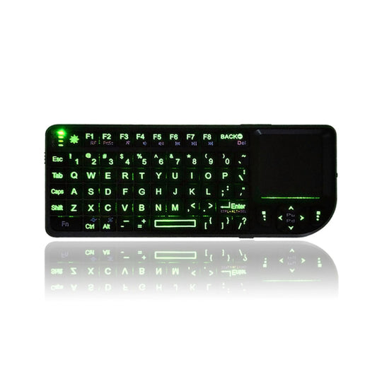 A8 Mini Wireless Mouse And Keyboard With Laser Touchpad Keyboard, Colour: English Colorful Backlight by buy2fix