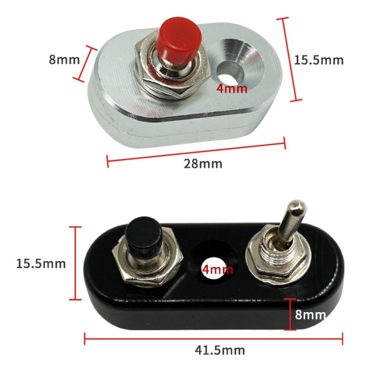 Motorcycle Modification Accessories Handlebar Switch Headlights Spotlights Overtaking Lights Power Off Start Ignition Horn Combination Switch, Specification: Single Switch Black - Electrical System by buy2fix | Online Shopping UK | buy2fix