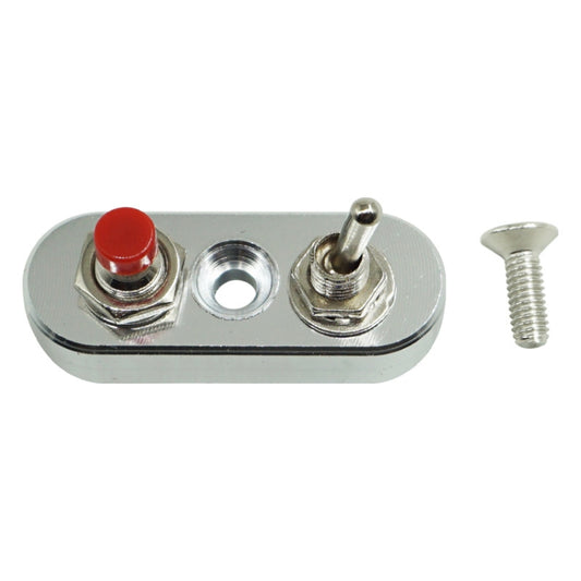 Motorcycle Modification Accessories Handlebar Switch Headlights Spotlights Overtaking Lights Power Off Start Ignition Horn Combination Switch, Specification: Double Switch Silver by buy2fix