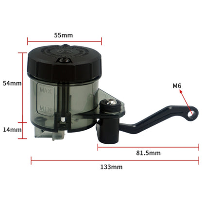Motorcycle Modified Fittings Front Brake Oil Liquid Oil Cup Direct Pump Large Capacity Universal Oil Pot(Black) by buy2fix