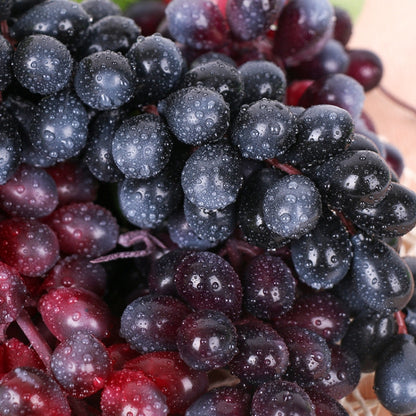 4 Bunches 36 Red Grapes Simulation Fruit Simulation Grapes PVC with Cream Grape Shoot Props - Food Props by buy2fix | Online Shopping UK | buy2fix
