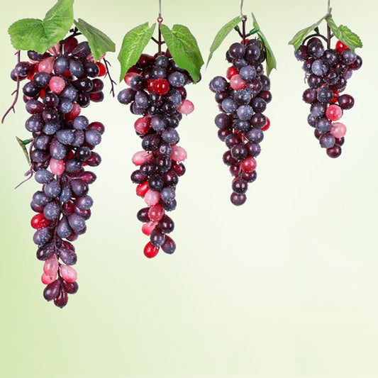2 Bunches 85 Grain Agate Grapes Simulation Fruit Simulation Grapes PVC with Cream Grape Shoot Props - Food Props by buy2fix | Online Shopping UK | buy2fix