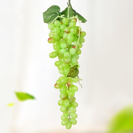 2 Bunches 110 Green Grapes Simulation Fruit Simulation Grapes PVC with Cream Grape Shoot Props - Food Props by buy2fix | Online Shopping UK | buy2fix