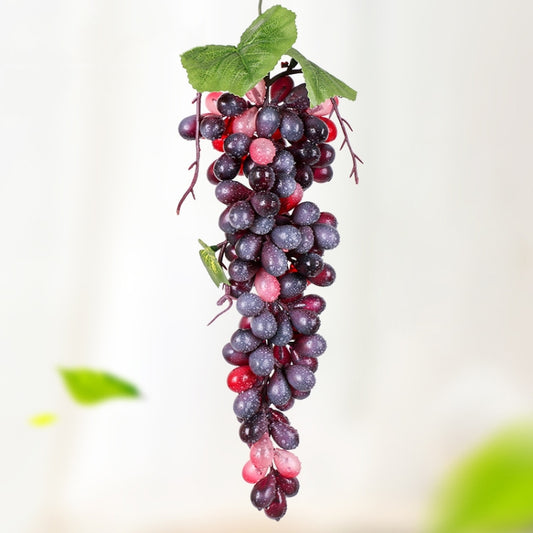 2 Bunches 110 Granules Agate Grapes Simulation Fruit Simulation Grapes PVC with Cream Grape Shoot Props - Food Props by buy2fix | Online Shopping UK | buy2fix