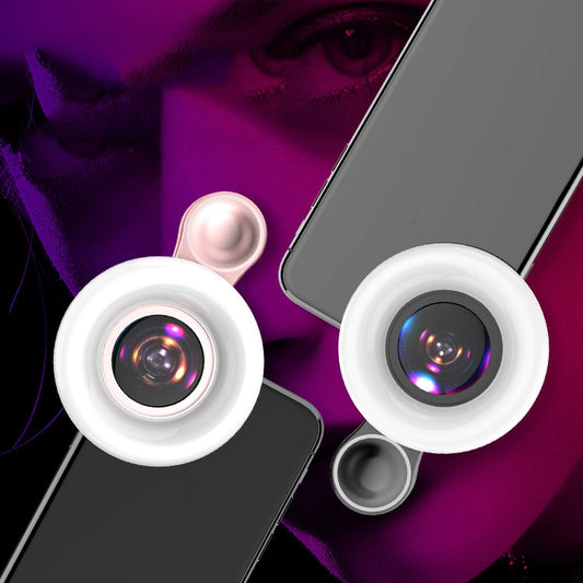 Mobile Phone Macro Lens Beauty Makeup Selfie Light(Pink) - Selfie Light by buy2fix | Online Shopping UK | buy2fix