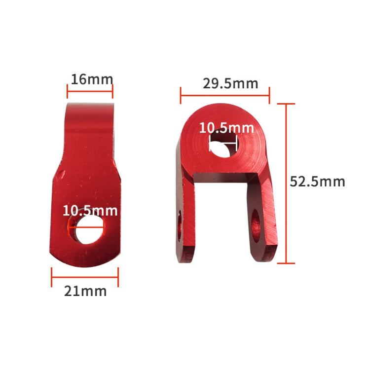 1pair Motorcycle Electric Vehicle Modification Accessories Small CNC Aluminum Alloy Shock Absorption Increaser(Red) by buy2fix