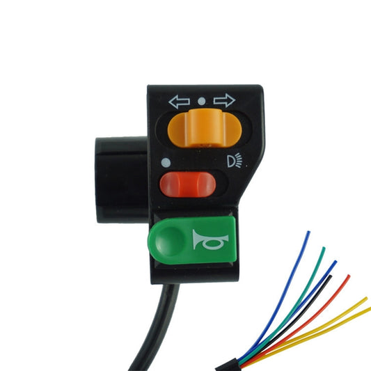 3 PCS Motorcycle Modification Switch Speaker Turn Signal Headlight Switch by buy2fix