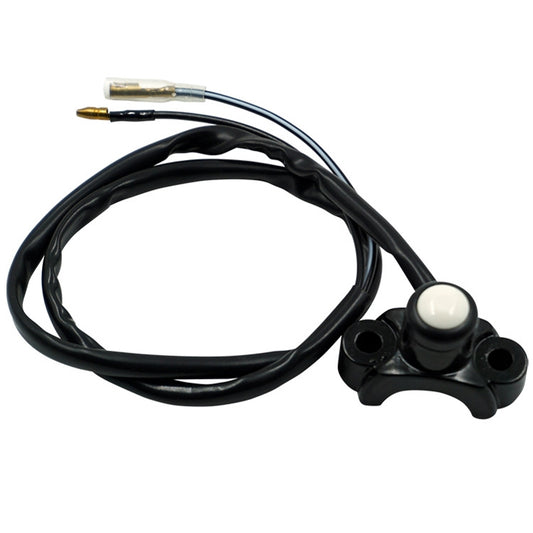 Motorcycle Modification Self-Locking Single Switch Headlight Fog Light Brake Light Emergency Light Switch(White Button) by buy2fix