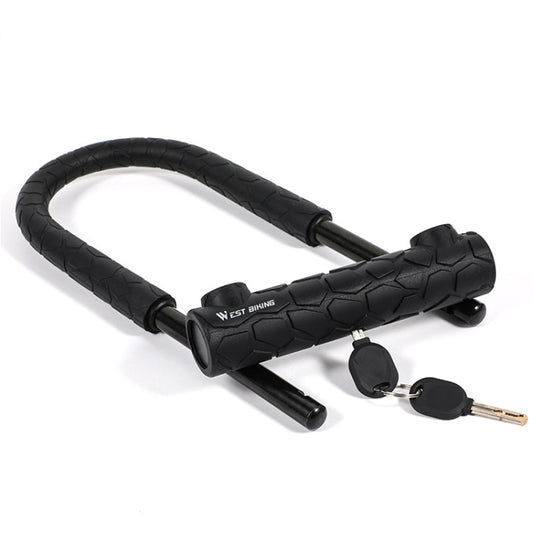 WEST BIKING Bicycle Lock Motorcycle Electric Car Anti-Theft Lock, Specification: Long U-shaped Lock by WEST BIKING