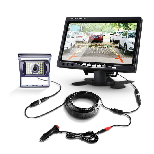 YB-CC-1 12/24V Car 7 Inch Display HD Night Vision Camera Monitoring System Truck Reverse Image, Specification: Camera+1024x600 Display - Rear View Cameras by buy2fix | Online Shopping UK | buy2fix