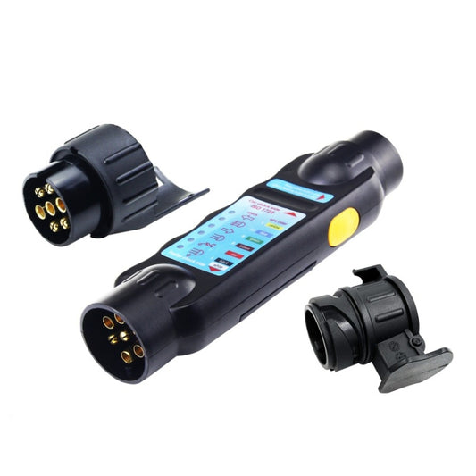 TS170E-Z 12V Car Resistance Trailer Plug Socket Trailer Tester Connector Recorder With 2 Conversion Heads EU Plug - Cables & Connectors by buy2fix | Online Shopping UK | buy2fix