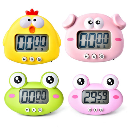Kitchen Baking Cartoon Animal Electronic Timer Alarm Clock Student Learning Timer(Green Frog) - Digital Countdown by buy2fix | Online Shopping UK | buy2fix