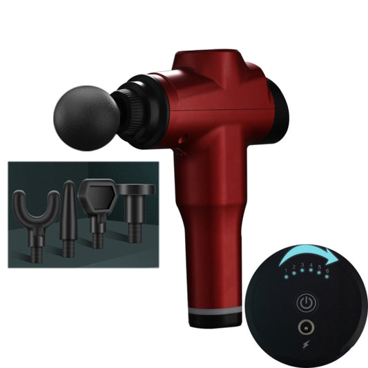 Muscles Relax Massager Portable Fitness Equipment Fascia Gun, Specification: 6206 6 Gears Red(AU Plug) - Massage gun & Accessories by buy2fix | Online Shopping UK | buy2fix