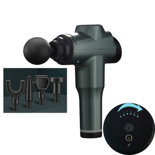 Muscles Relax Massager Portable Fitness Equipment Fascia Gun, Specification: 6206 6 Gears Green(UK Plug) - Massage gun & Accessories by buy2fix | Online Shopping UK | buy2fix