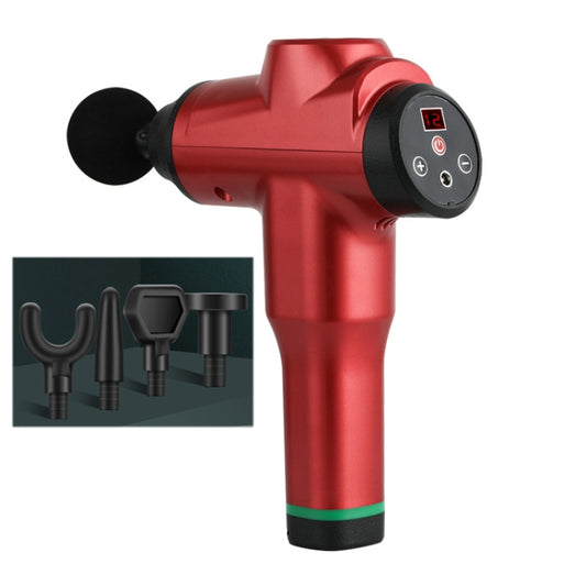 Muscles Relax Massager Portable Fitness Equipment Fascia Gun, Specification: 6212 12 Gears Red(UK Plug) - Massage gun & Accessories by buy2fix | Online Shopping UK | buy2fix