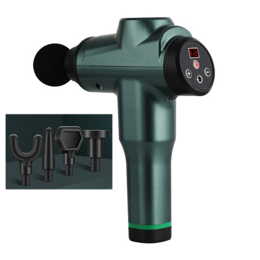 Muscles Relax Massager Portable Fitness Equipment Fascia Gun, Specification: 6212 12 Gears Green(EU Plug) - Massage gun & Accessories by buy2fix | Online Shopping UK | buy2fix