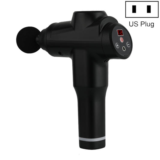 Muscles Relax Massager Portable Fitness Equipment Fascia Gun, Specification: 6212 12 Gears Black(US Plug) - Massage gun & Accessories by buy2fix | Online Shopping UK | buy2fix