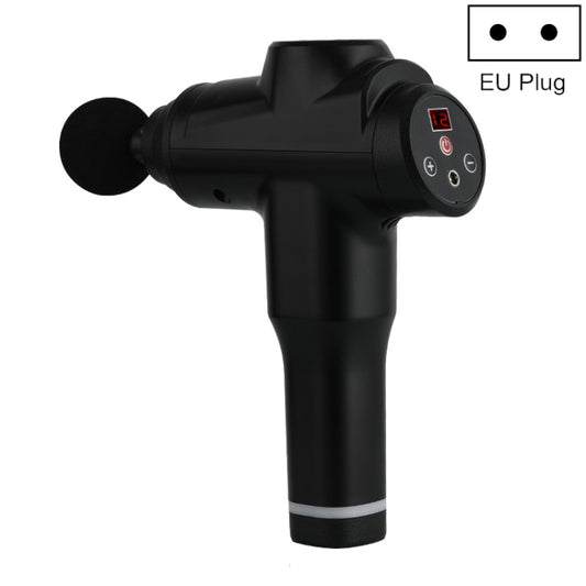 Muscles Relax Massager Portable Fitness Equipment Fascia Gun, Specification: 6212 12 Gears Black(EU Plug) - Massage gun & Accessories by buy2fix | Online Shopping UK | buy2fix