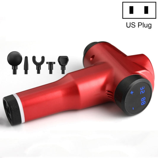 Muscles Relax Massager Portable Fitness Equipment Fascia Gun, Specification: 6232 32 Gears Red(US Plug) - Massage gun & Accessories by buy2fix | Online Shopping UK | buy2fix