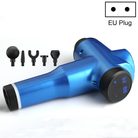 Muscles Relax Massager Portable Fitness Equipment Fascia Gun, Specification: 6232 32 Gears Blue(EU Plug) - Massage gun & Accessories by buy2fix | Online Shopping UK | buy2fix