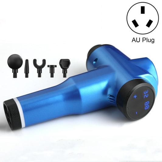Muscles Relax Massager Portable Fitness Equipment Fascia Gun, Specification: 6232 32 Gears Blue(AU Plug) - Massage gun & Accessories by buy2fix | Online Shopping UK | buy2fix