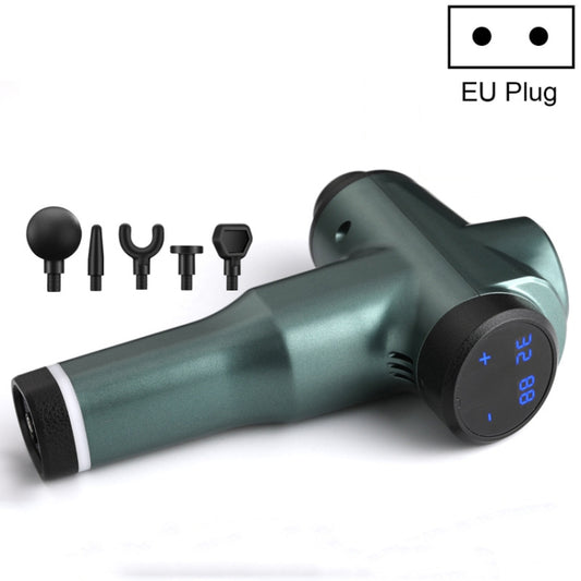 Muscles Relax Massager Portable Fitness Equipment Fascia Gun, Specification: 6232 32 Gears Green(EU Plug) - Massage gun & Accessories by buy2fix | Online Shopping UK | buy2fix