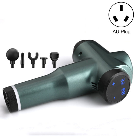 Muscles Relax Massager Portable Fitness Equipment Fascia Gun, Specification: 6232 32 Gears Green(AU Plug) - Massage gun & Accessories by buy2fix | Online Shopping UK | buy2fix