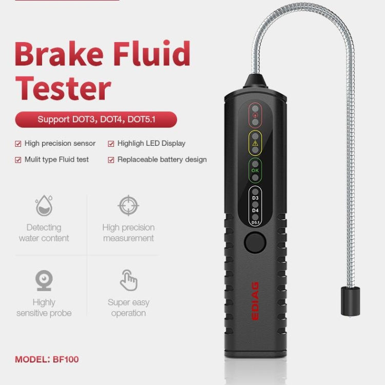 EDIAG BF100 Car Brake Oil Detection Pen Brake Fluid Tester - Electronic Test by buy2fix | Online Shopping UK | buy2fix