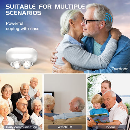 GM-305 Binaural Magnetic Rechargeable Hearing Aid Wireless Elderly Voice Amplifier (Flesh + Black) - Hearing Aids by buy2fix | Online Shopping UK | buy2fix