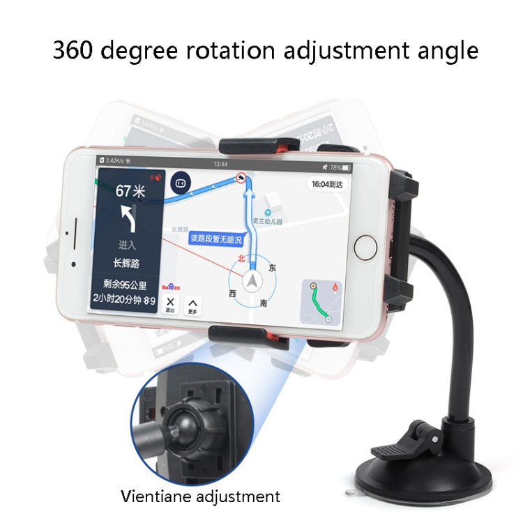 Car Windshield Automatic Lock Phone Holder(Black) - Universal Car Holders by buy2fix | Online Shopping UK | buy2fix