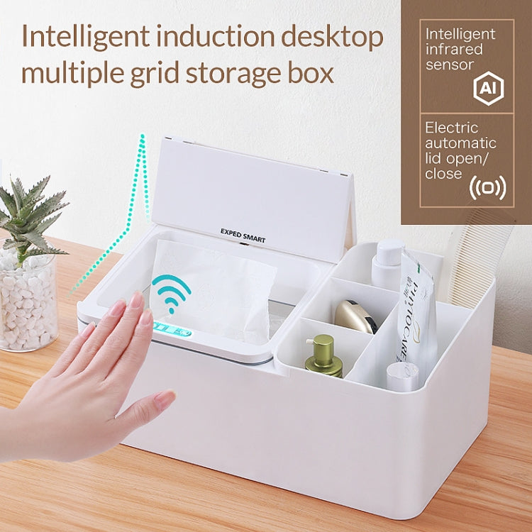 EXPED SMART Intelligent Induction Desktop Electric Storage Box, Colour: USB Charging (Gray) - Storage Boxes by buy2fix | Online Shopping UK | buy2fix