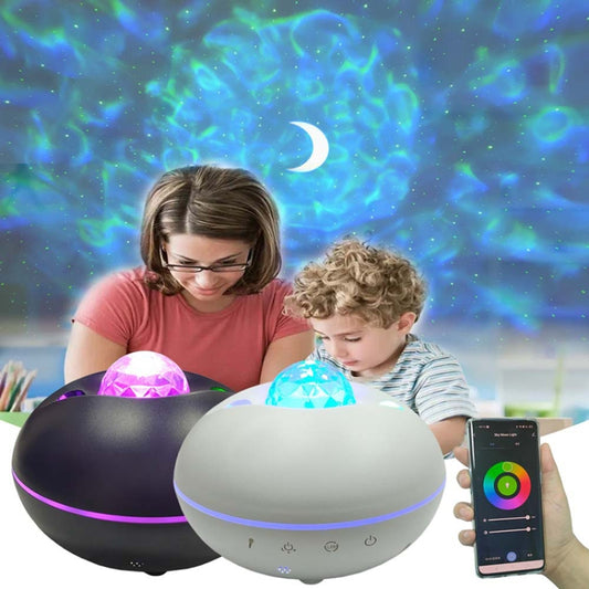 SC526 LED Starry Remote Control  Water Pattern Projection Lamp Graffiti Smart Starry Sky Light Wireless Night Light(Black) - Projection Lamp by buy2fix | Online Shopping UK | buy2fix