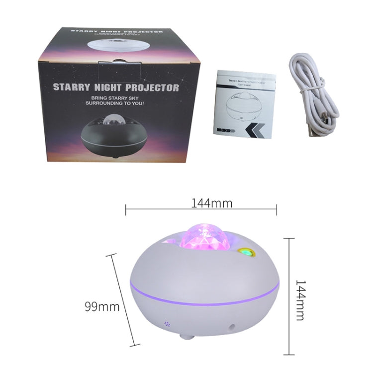 SC526 LED Starry Remote Control  Water Pattern Projection Lamp Graffiti Smart Starry Sky Light Wireless Night Light(Black) - Projection Lamp by buy2fix | Online Shopping UK | buy2fix