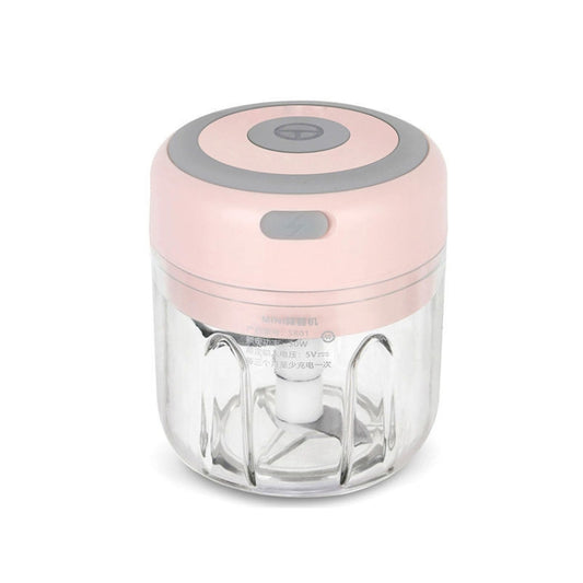 ZM-14 Household Mini Wireless Electric Garlic Masher, Colour: Pink Glass 300ml - Stirrer & Squeezer by buy2fix | Online Shopping UK | buy2fix