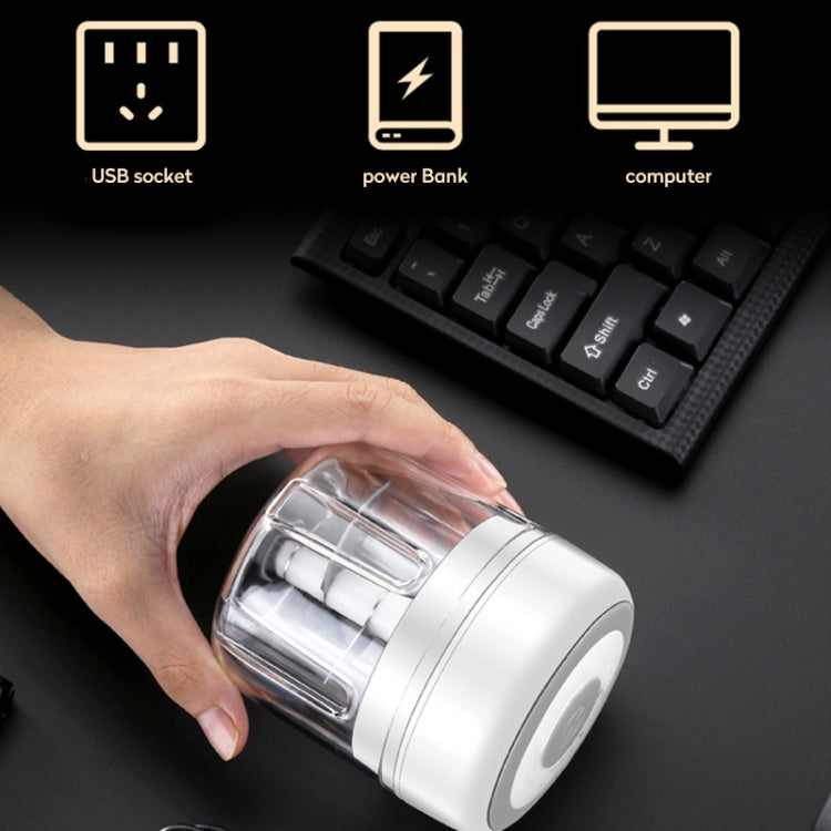 ZM-14 Household Mini Wireless Electric Garlic Masher, Colour: White High Cup 250ml + Small Cup 100ml - Stirrer & Squeezer by buy2fix | Online Shopping UK | buy2fix