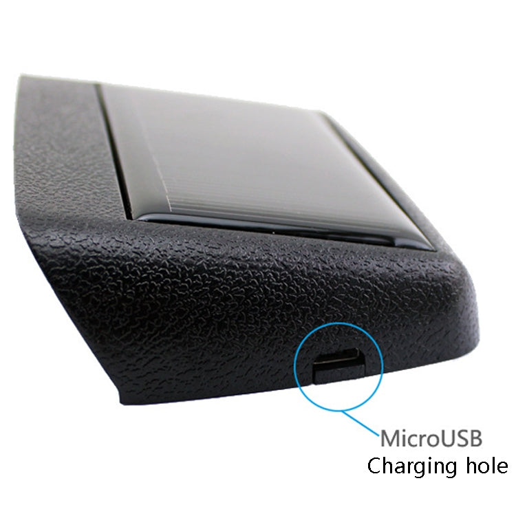 Solar Night Light Car Clock Automotive Electronic Clock Temperature Time+Date+Week+Temperature(Green Light) - Clocks & Car Meters by buy2fix | Online Shopping UK | buy2fix