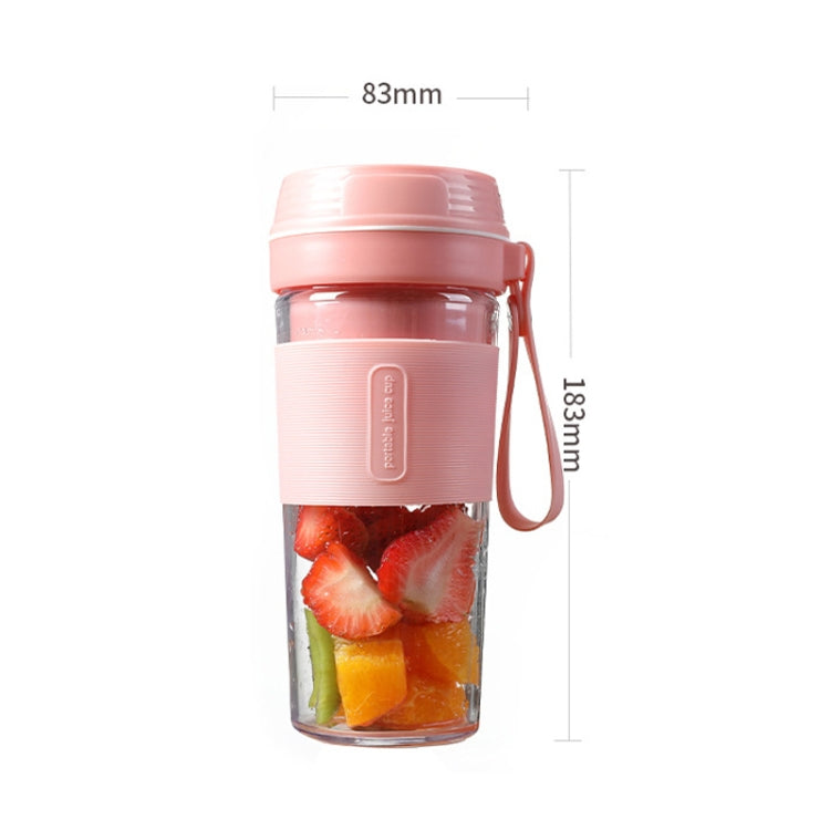 FS1300 Mini Juicer Home Portable Cooking Machine Student Juice Cup Juicer, Colour: Cherry Blossom Double Blade - Electric juicers by buy2fix | Online Shopping UK | buy2fix