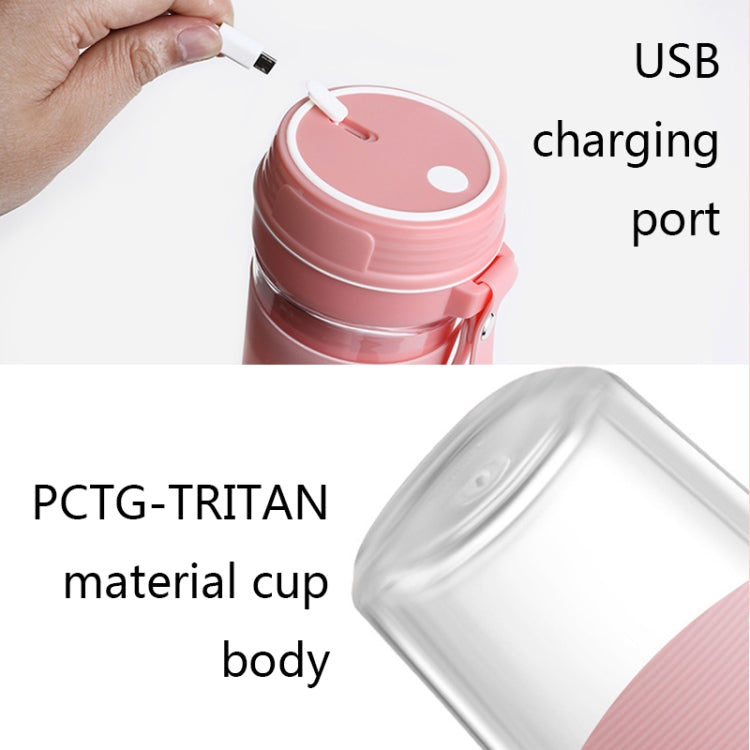 FS1300 Mini Juicer Home Portable Cooking Machine Student Juice Cup Juicer, Colour: Cherry Blossom Double Blade - Electric juicers by buy2fix | Online Shopping UK | buy2fix
