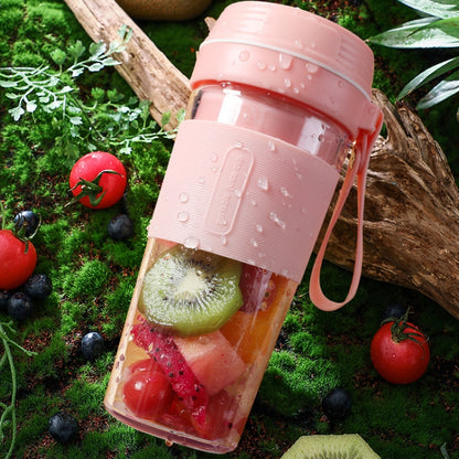 FS1300 Mini Juicer Home Portable Cooking Machine Student Juice Cup Juicer, Colour: Cherry Blossom Double Blade - Electric juicers by buy2fix | Online Shopping UK | buy2fix