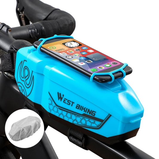 WEST BIKING Bicycle Front Beam Top Tube Bag Mountain Road Bike Waterproof Riding Equipment(Blue) by WEST BIKING