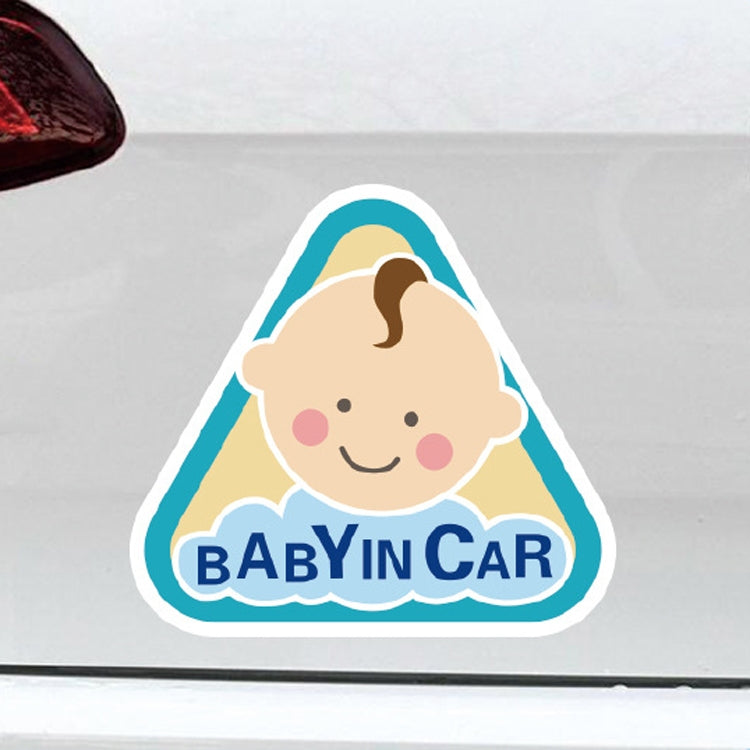 10 PCS There Is A Baby In The Car Stickers Warning Stickers Style: CT203 Baby O Boy Triangle Magnetic Stickers by buy2fix