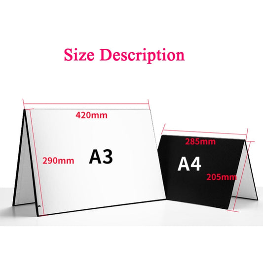 2 PCS 3-in-1 Reflective Board White + Black + Silver A4 Cardboard Folding Light Diffuser Board -  by buy2fix | Online Shopping UK | buy2fix