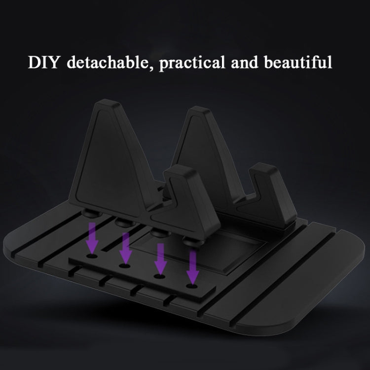 6 PCS Silicone Car Mobile Phone Bracket Car Mini Lazy Bracket(Black) by buy2fix