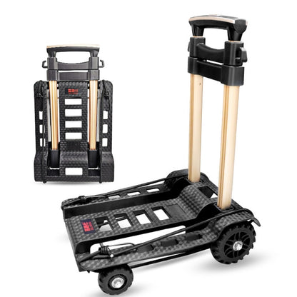 SELORSS BY04 Folding Small Pulley Car Aluminum Pull Rod Luggage Car Hand Carts Travel Shopping Move Goods And Buy Groceries Car - Hand Carts by buy2fix | Online Shopping UK | buy2fix