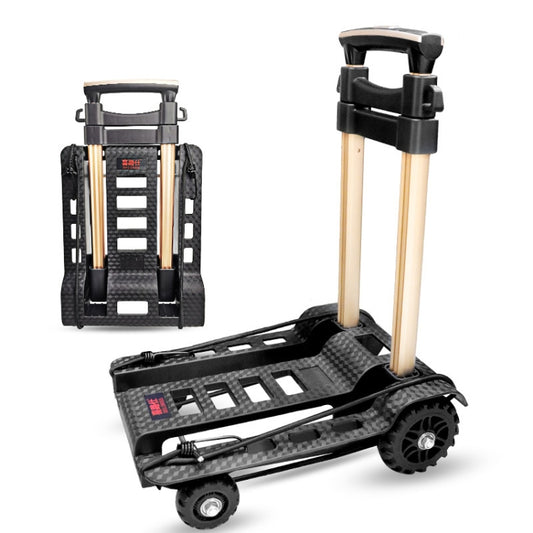 SELORSS BY04 Folding Small Pulley Car Aluminum Pull Rod Luggage Car Hand Carts Travel Shopping Move Goods And Buy Groceries Car - Hand Carts by buy2fix | Online Shopping UK | buy2fix
