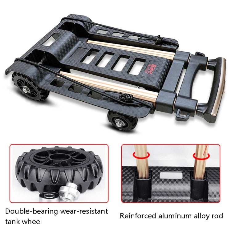 SELORSS BY04 Folding Small Pulley Car Aluminum Pull Rod Luggage Car Hand Carts Travel Shopping Move Goods And Buy Groceries Car - Hand Carts by buy2fix | Online Shopping UK | buy2fix